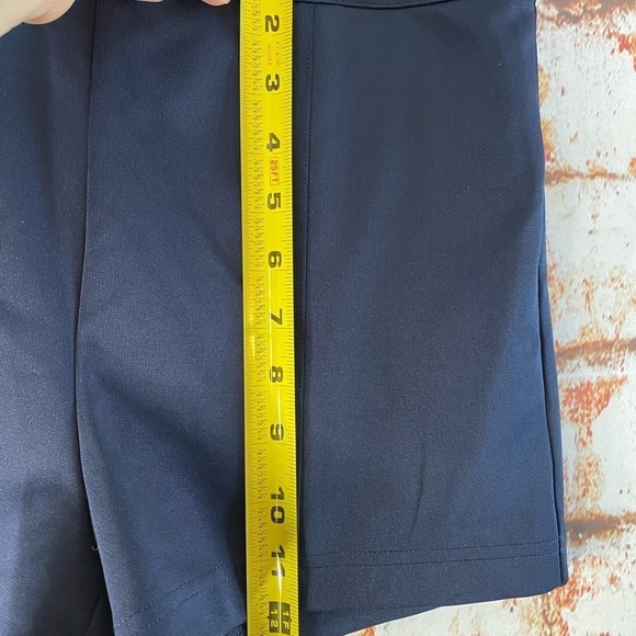 Forever 21 Navy Blue Zip Back High Waist Dress Mini Shorts Large - Picture 4 of 7